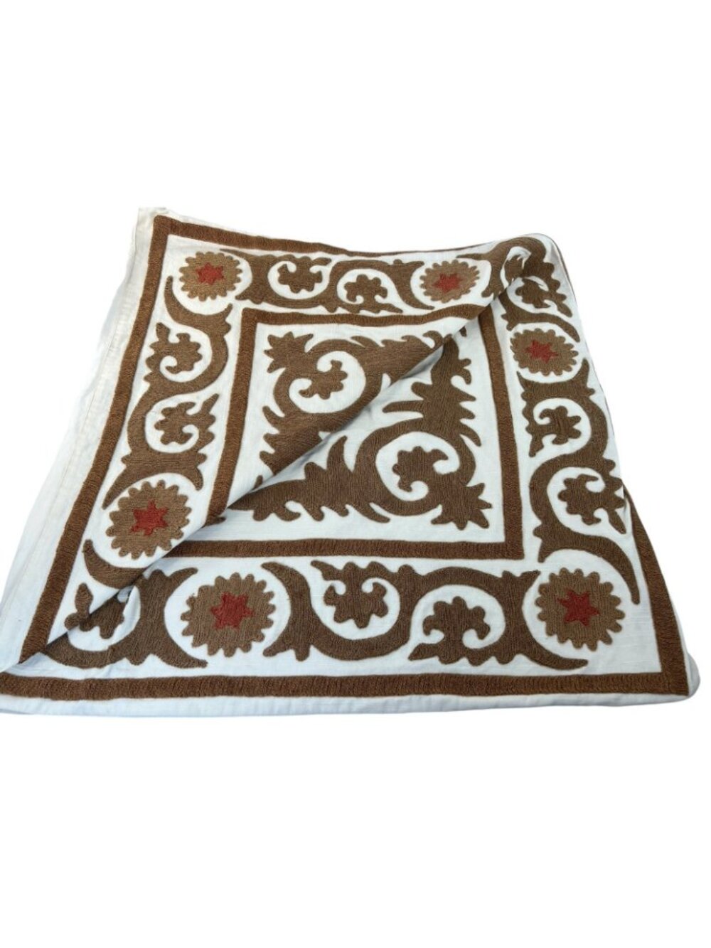 Pottery Barn Neila Suzani Embroidered Table cove/wall decor 48 x 46 - Picture 5 of 8